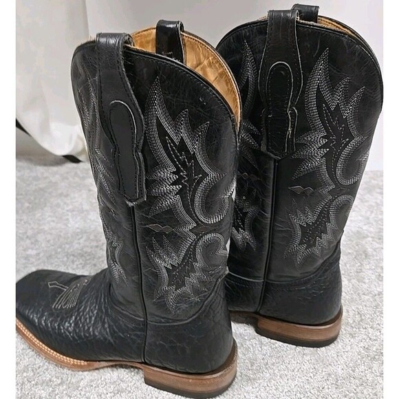Alfa Western Leather Cowboy Boots Black Men’s Size 28 EE/ US 10 / FITS 9 READ - Picture 9 of 11
